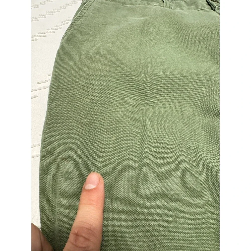 Patagonia Duck Pants Mens 33 Green Canvas Straight Organic Cotton Outdoor Hiking - Picture 10 of 10